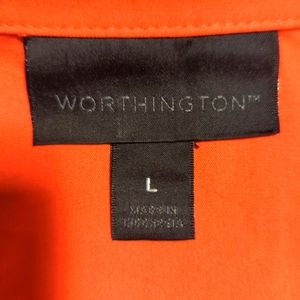 Worthington size large women's quarter sleeve button up